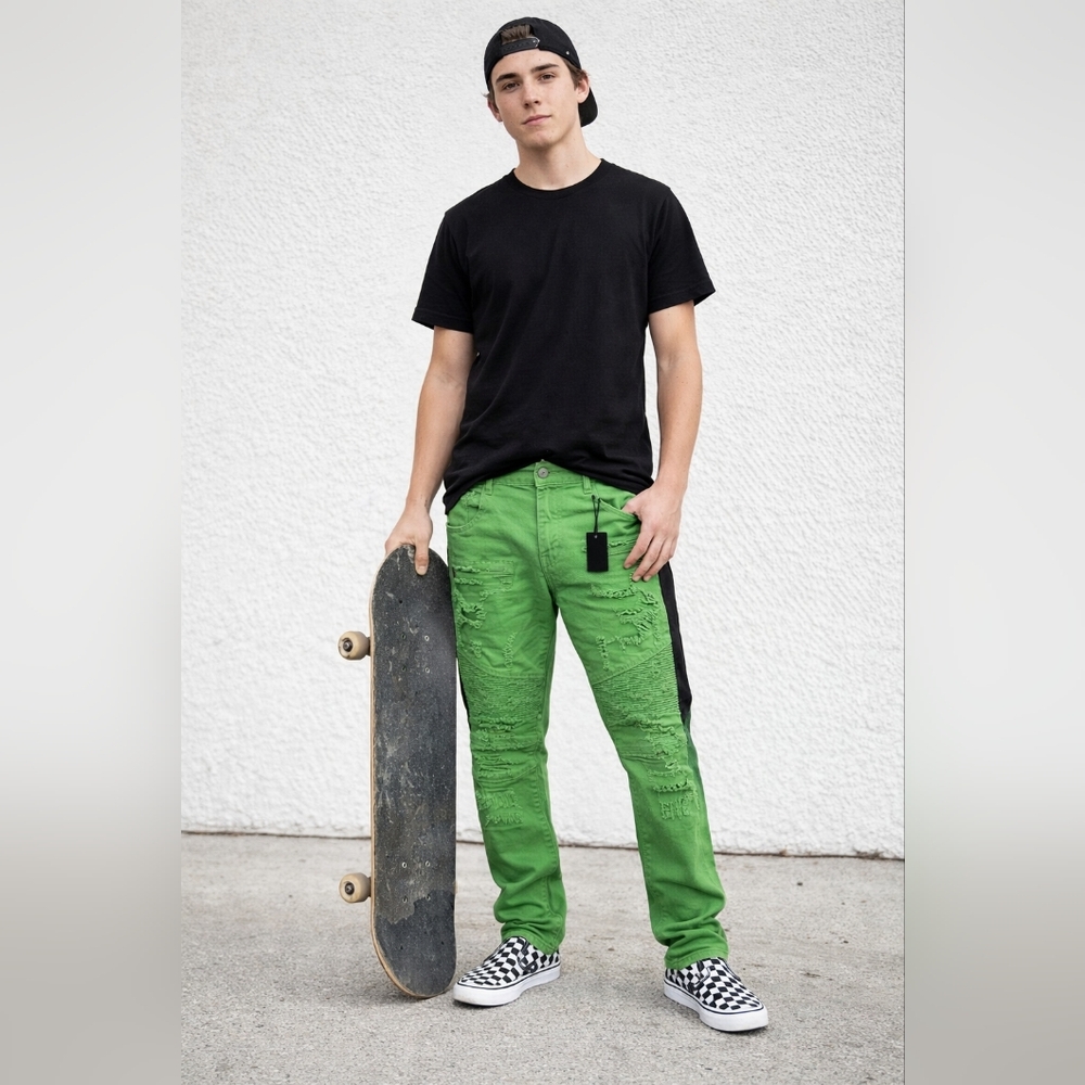 DECIBEL Lime Green Distressed Jeans/Pants Men's Size 38X33, NWT